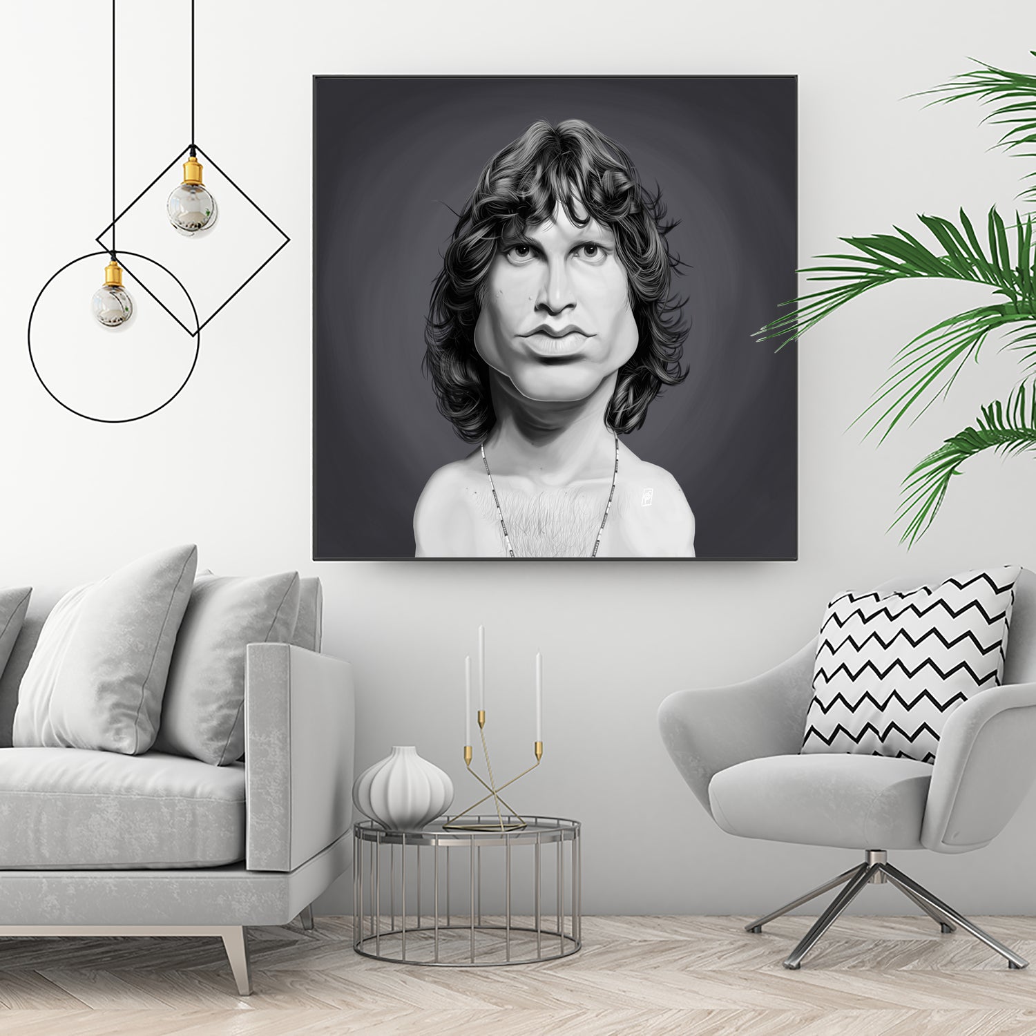 Jim Morrison by Rob Snow on GIANT ART - gray digital painting