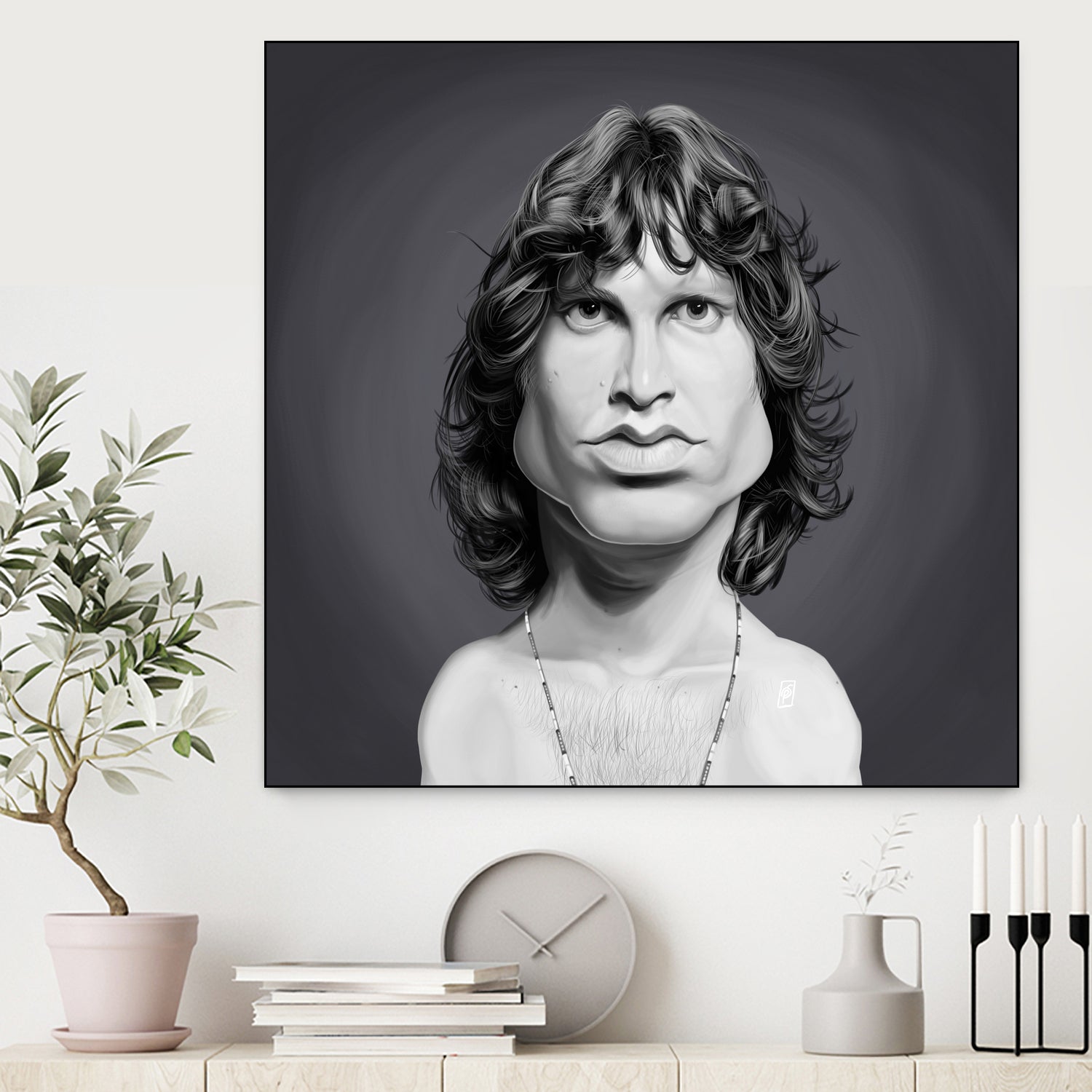 Jim Morrison by Rob Snow on GIANT ART - gray digital painting