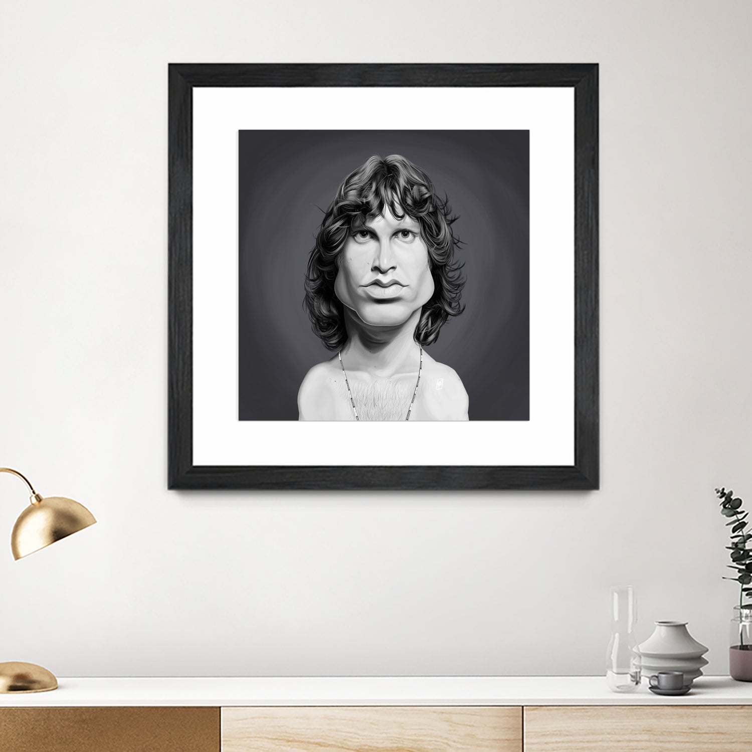 Jim Morrison by Rob Snow on GIANT ART - gray digital painting