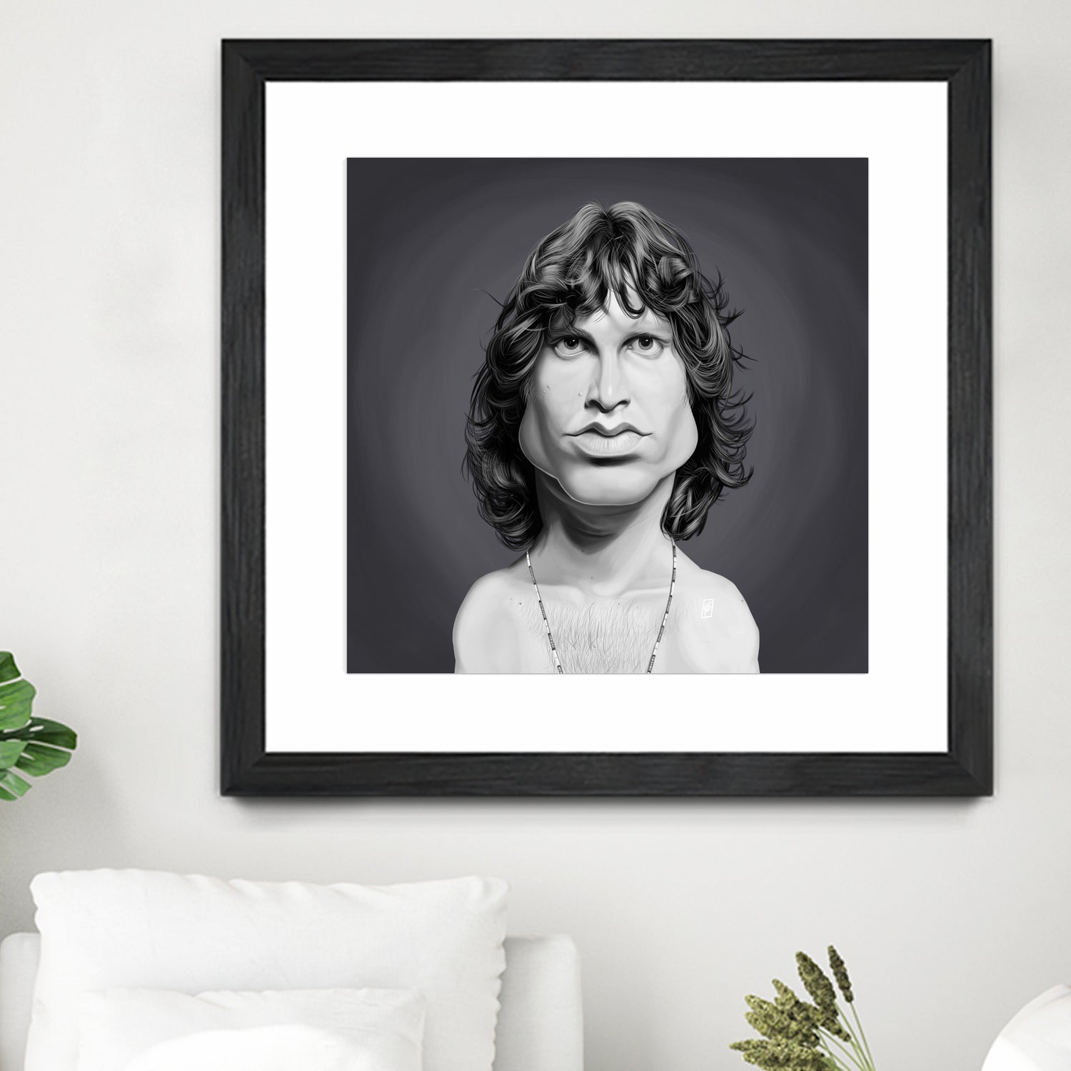 Jim Morrison by Rob Snow on GIANT ART - gray digital painting