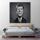 John F Kennedy by Rob Snow on GIANT ART - gray digital painting