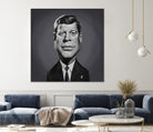 John F Kennedy by Rob Snow on GIANT ART - gray digital painting