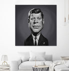 John F Kennedy by Rob Snow on GIANT ART - gray digital painting