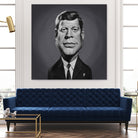 John F Kennedy by Rob Snow on GIANT ART - gray digital painting