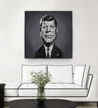 John F Kennedy by Rob Snow on GIANT ART - gray digital painting