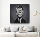 John F Kennedy by Rob Snow on GIANT ART - gray digital painting