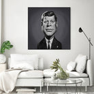 John F Kennedy by Rob Snow on GIANT ART - gray digital painting