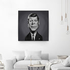 John F Kennedy by Rob Snow on GIANT ART - gray digital painting