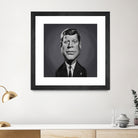 John F Kennedy by Rob Snow on GIANT ART - gray digital painting