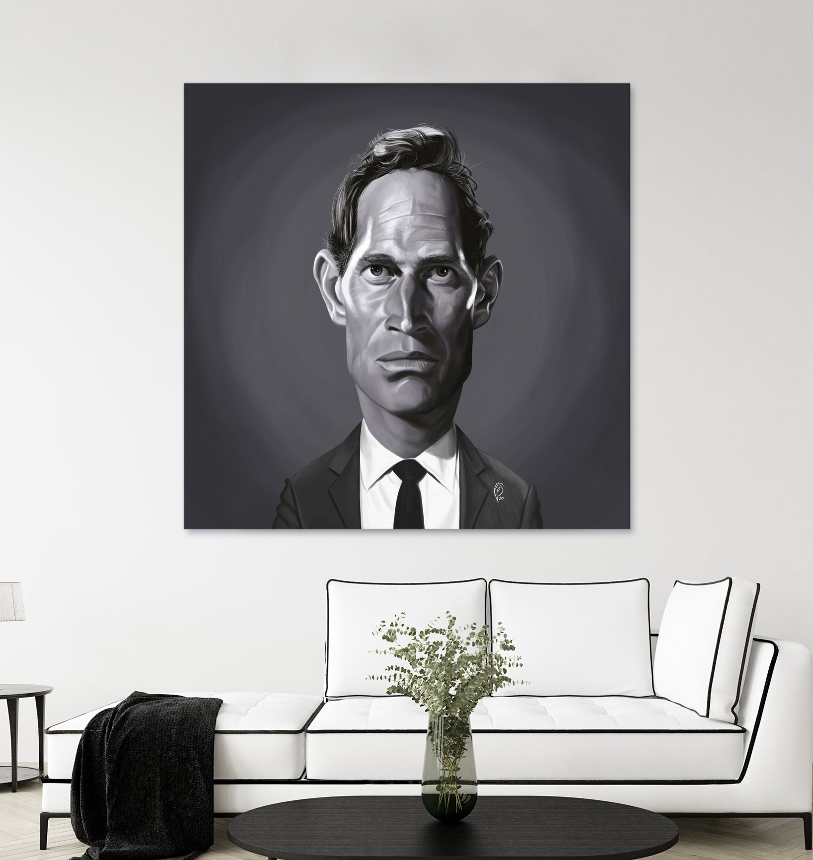 Charlton Heston by Rob Snow on GIANT ART - gray digital painting