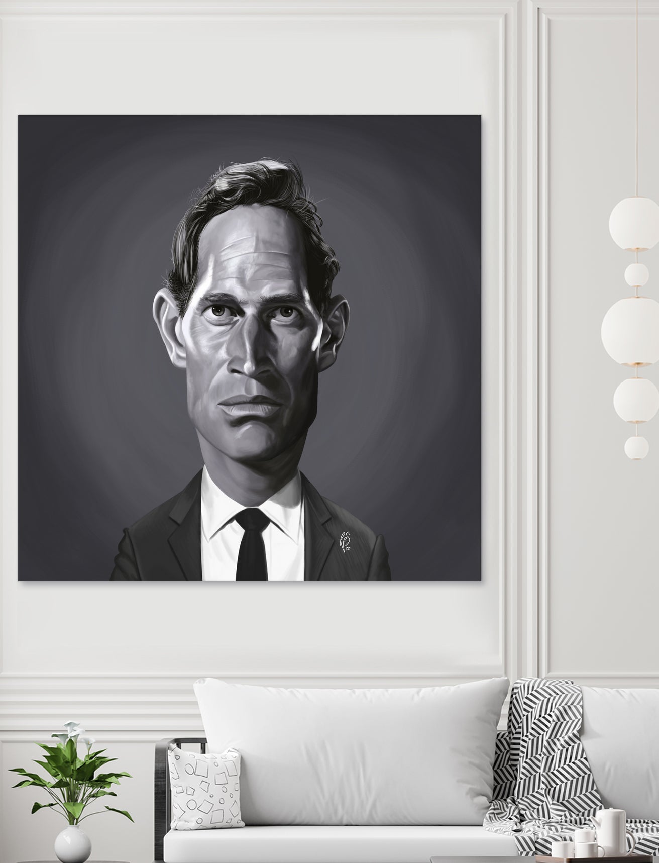 Charlton Heston by Rob Snow on GIANT ART - gray digital painting