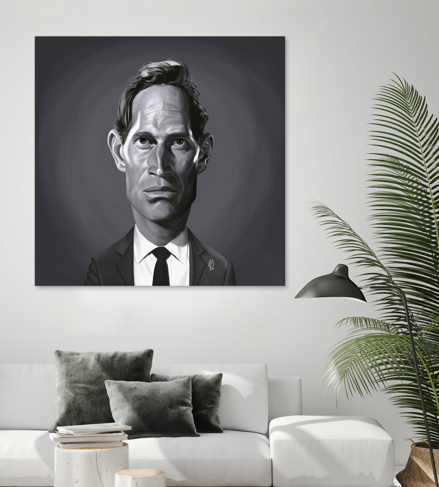 Charlton Heston by Rob Snow on GIANT ART - gray digital painting