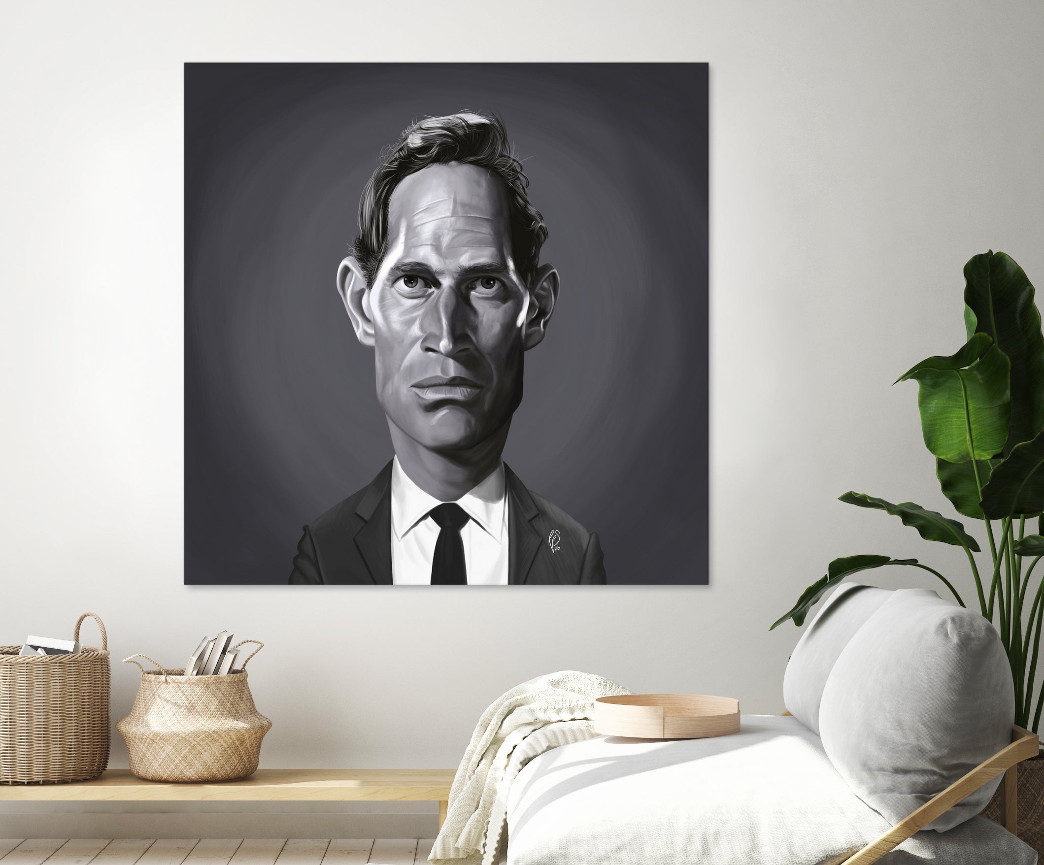 Charlton Heston by Rob Snow on GIANT ART - gray digital painting