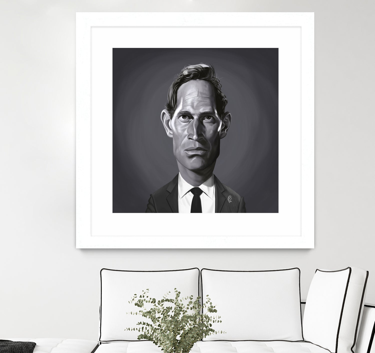 Charlton Heston by Rob Snow on GIANT ART - gray digital painting