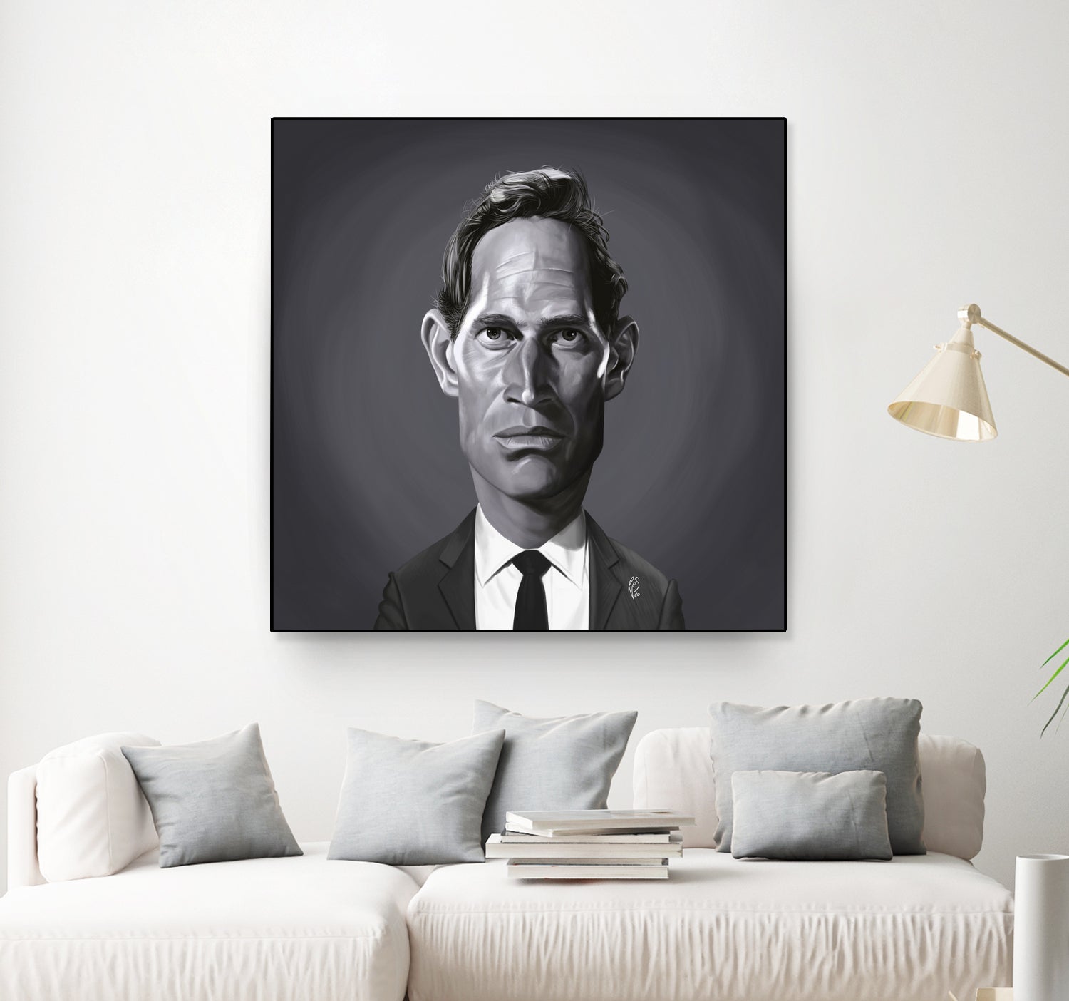 Charlton Heston by Rob Snow on GIANT ART - gray digital painting