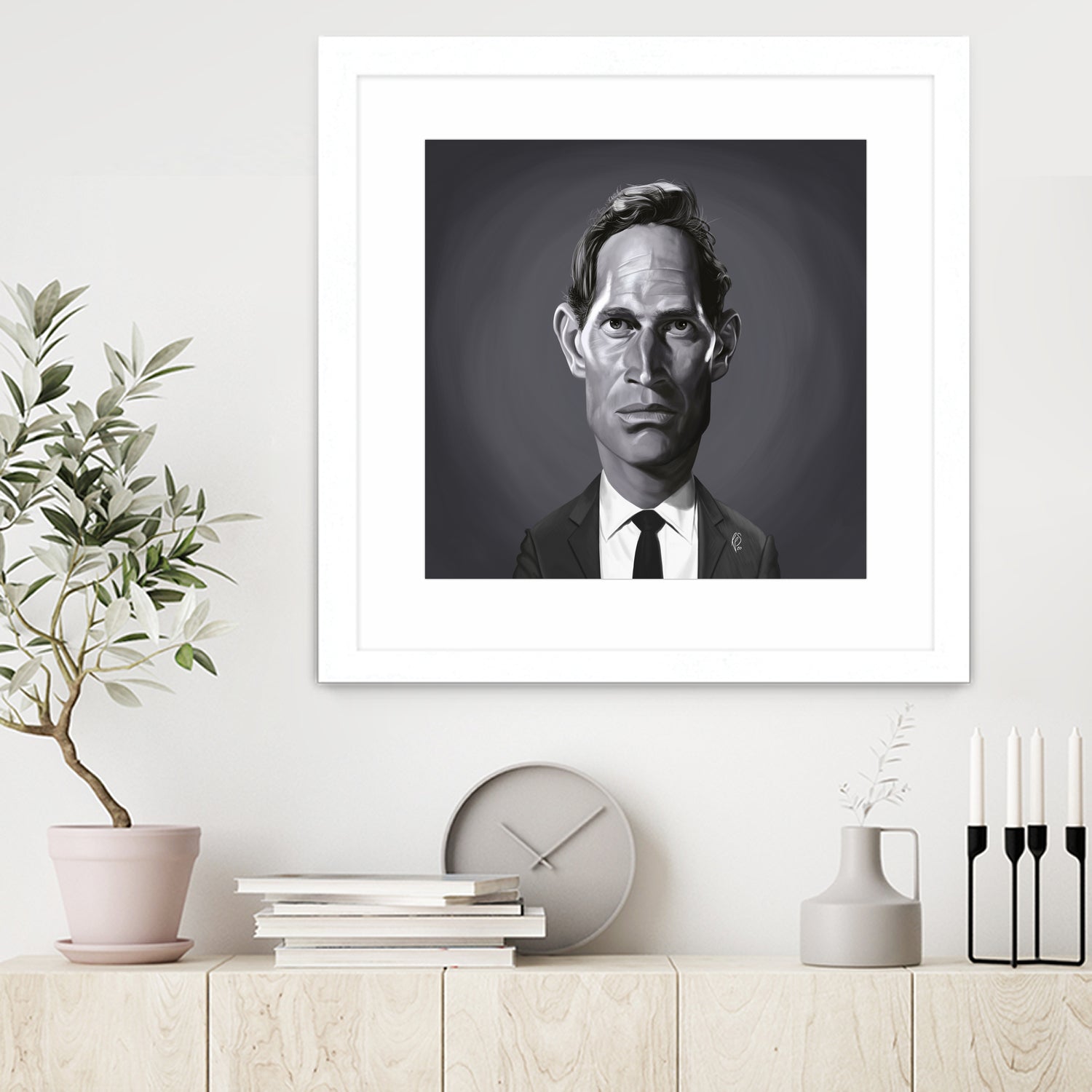 Charlton Heston by Rob Snow on GIANT ART - gray digital painting