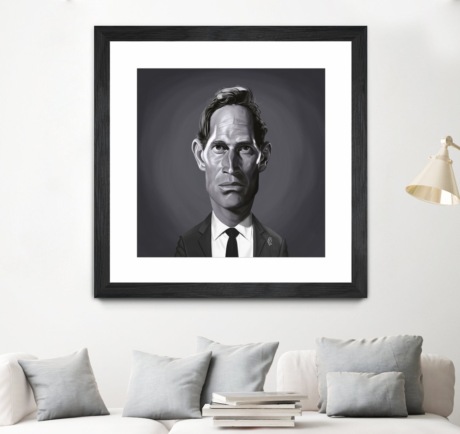 Charlton Heston by Rob Snow on GIANT ART - gray digital painting