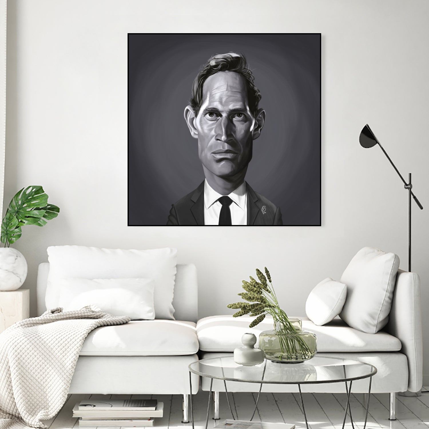 Charlton Heston by Rob Snow on GIANT ART - gray digital painting