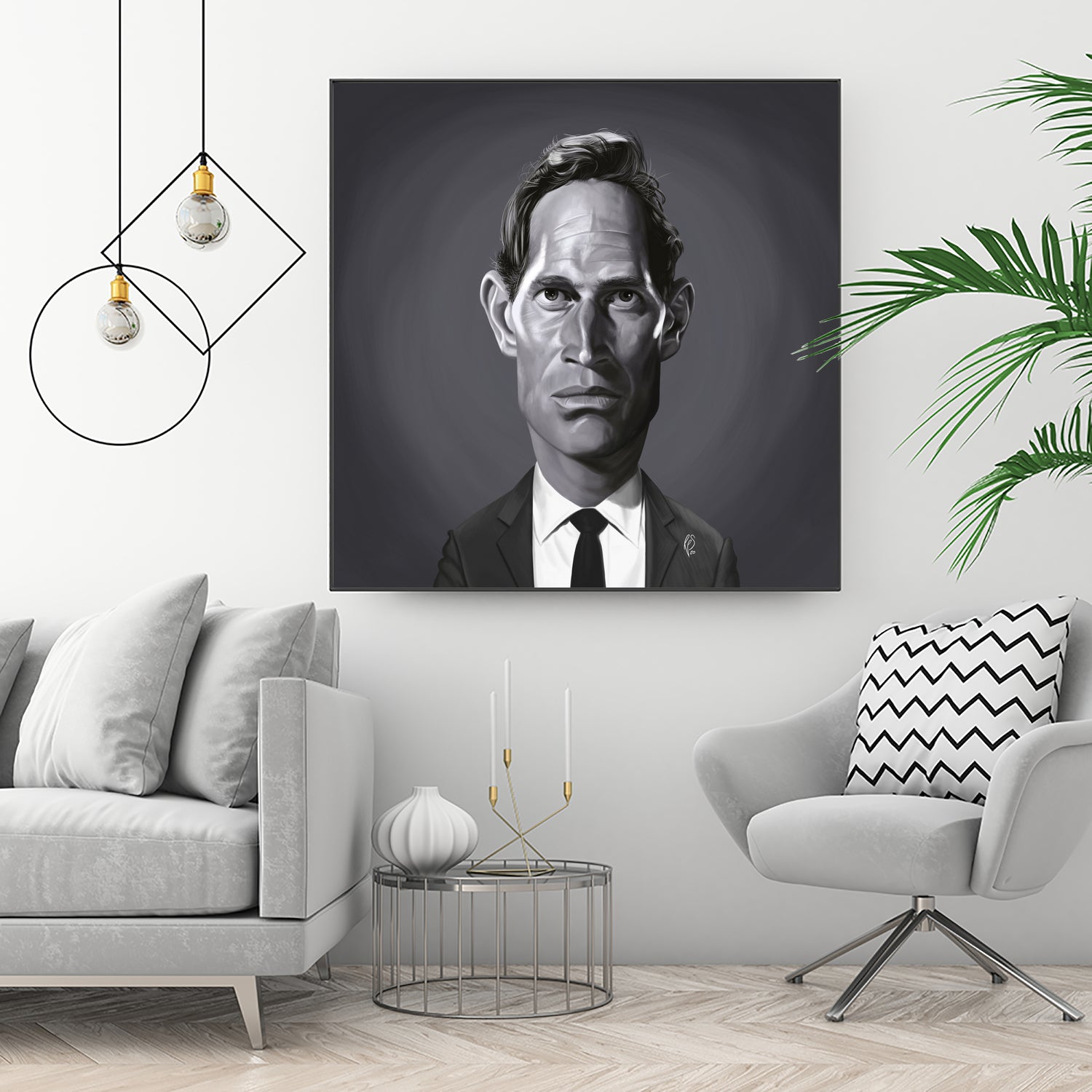 Charlton Heston by Rob Snow on GIANT ART - gray digital painting