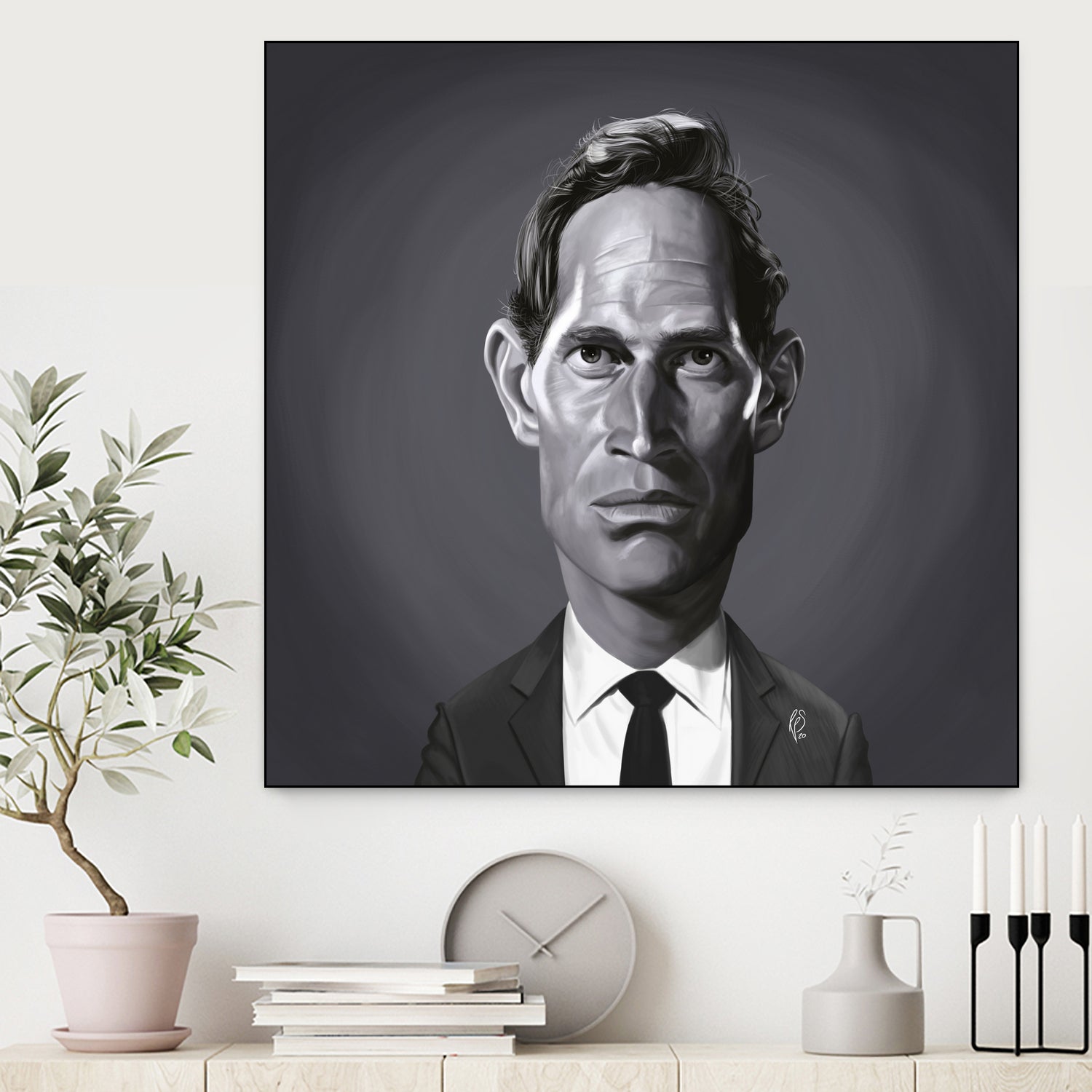 Charlton Heston by Rob Snow on GIANT ART - gray digital painting