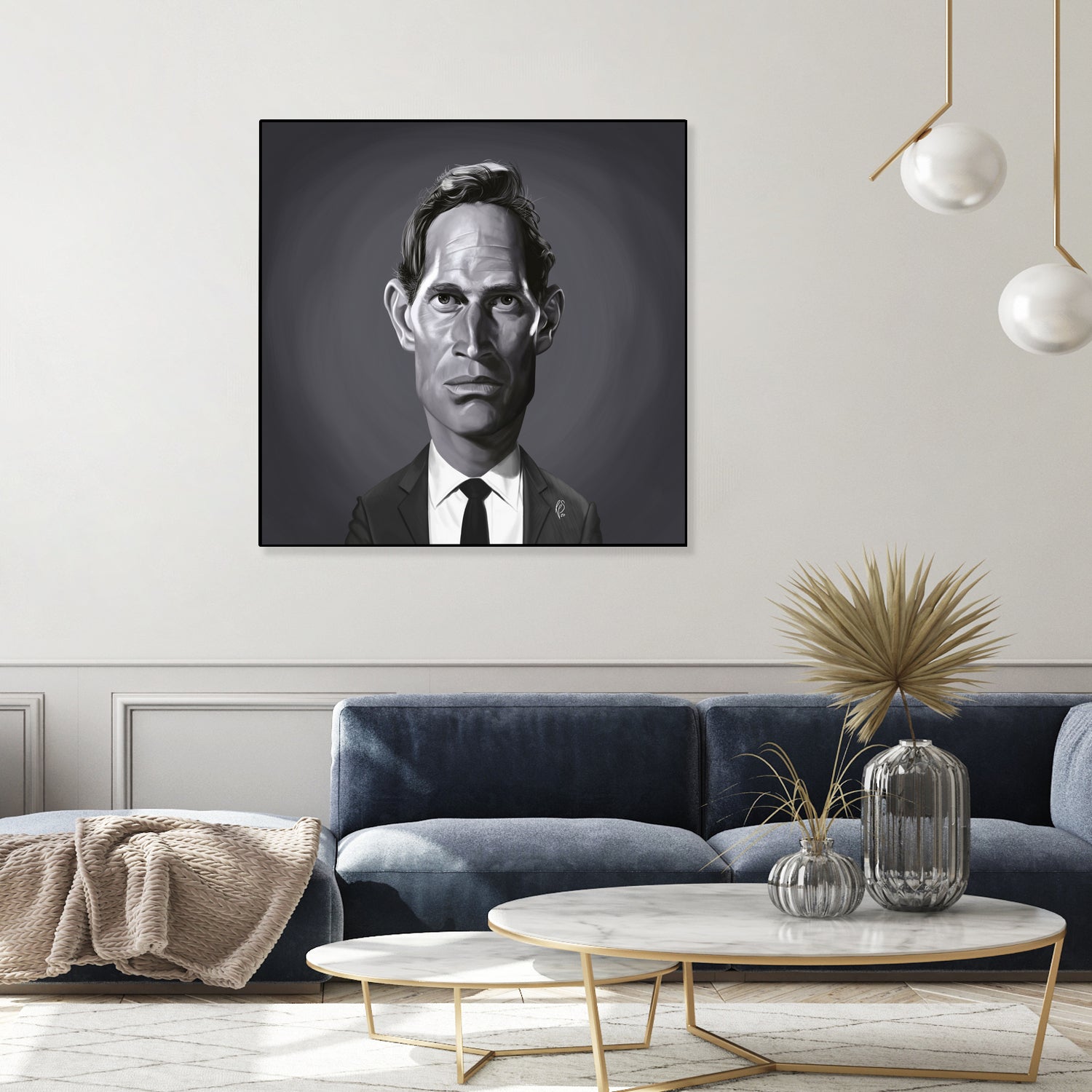 Charlton Heston by Rob Snow on GIANT ART - gray digital painting