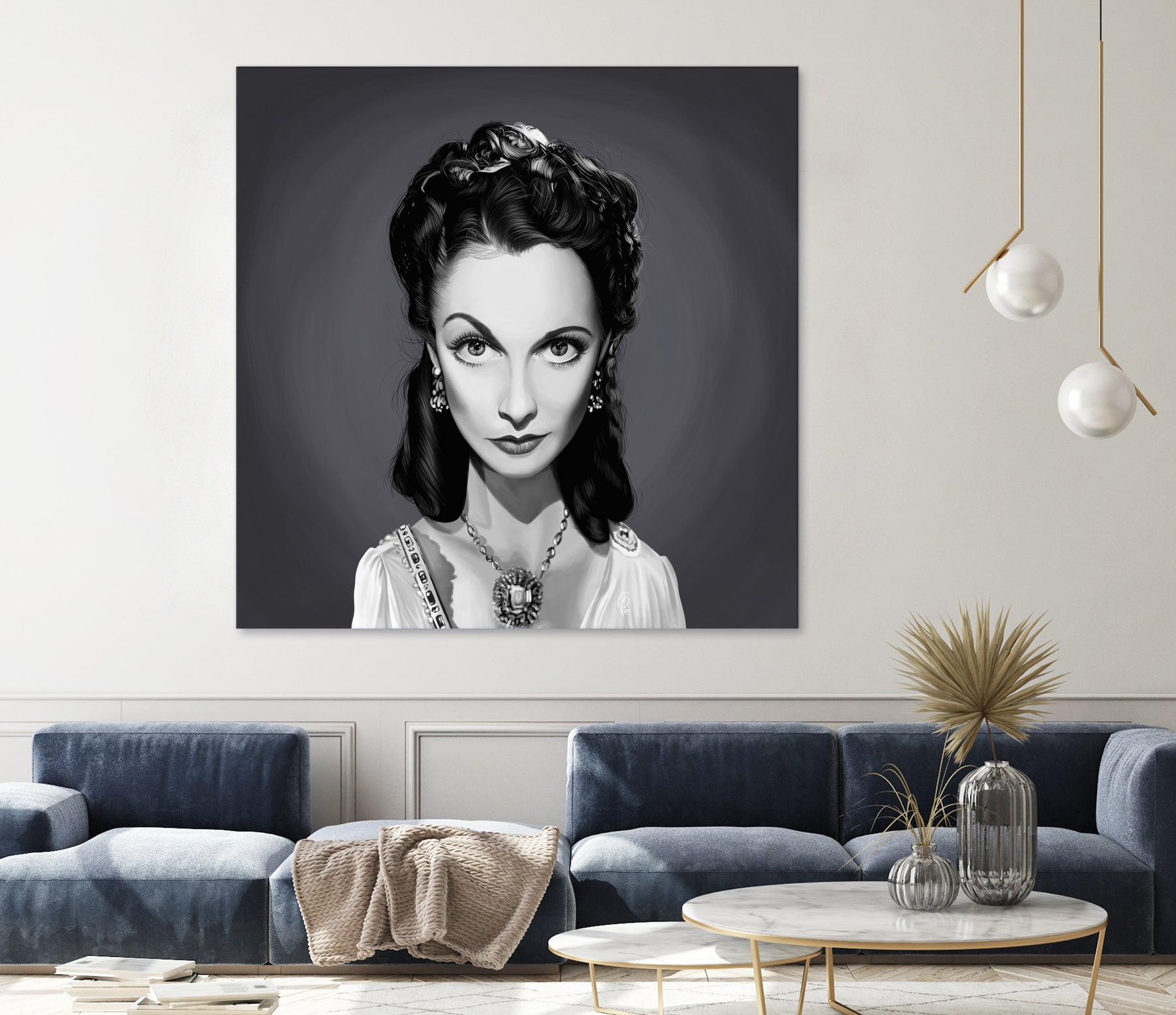 Vivien Leigh by Rob Snow on GIANT ART - gray digital painting