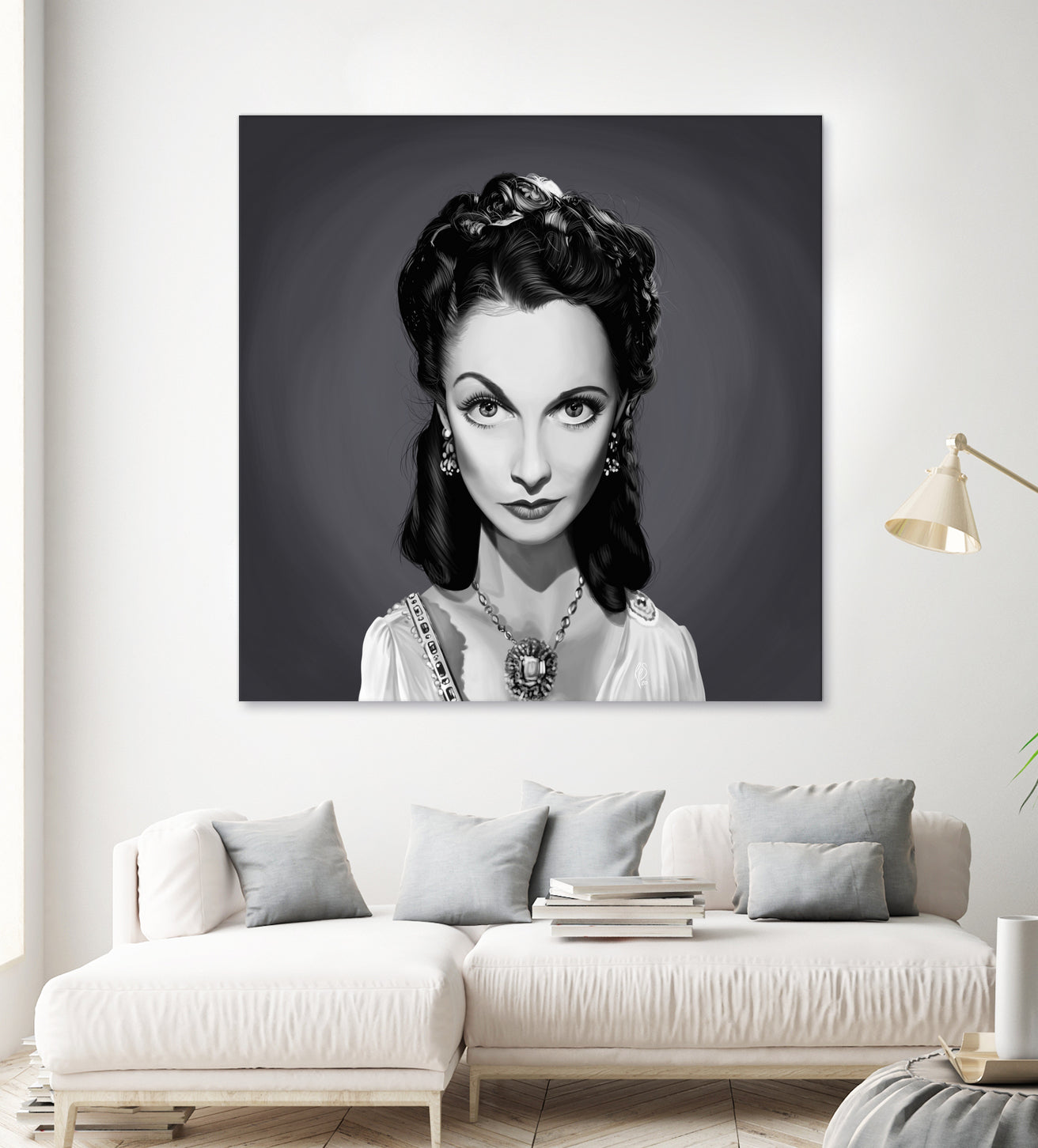 Vivien Leigh by Rob Snow on GIANT ART - gray digital painting