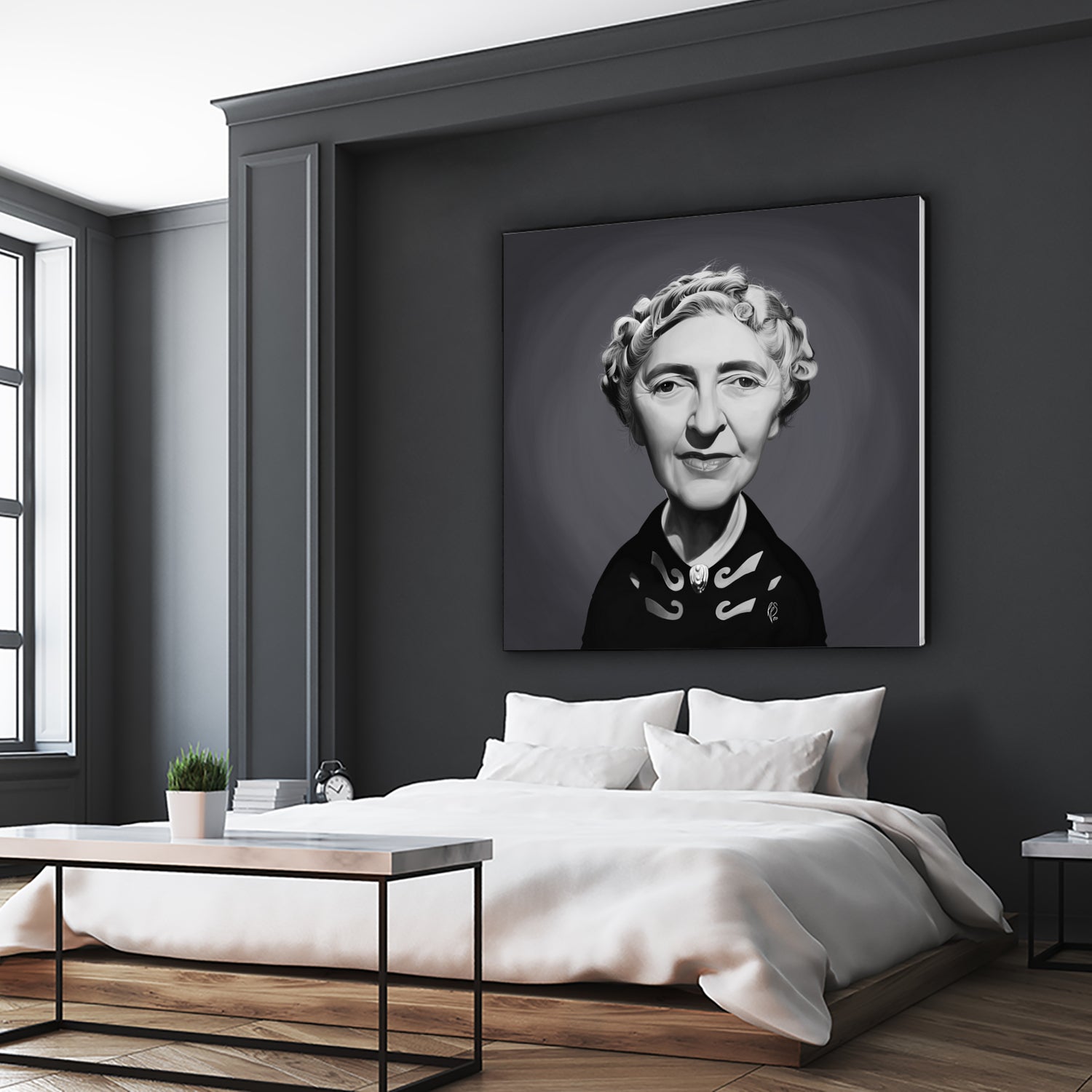 Agatha Christie by Rob Snow on GIANT ART - gray digital painting