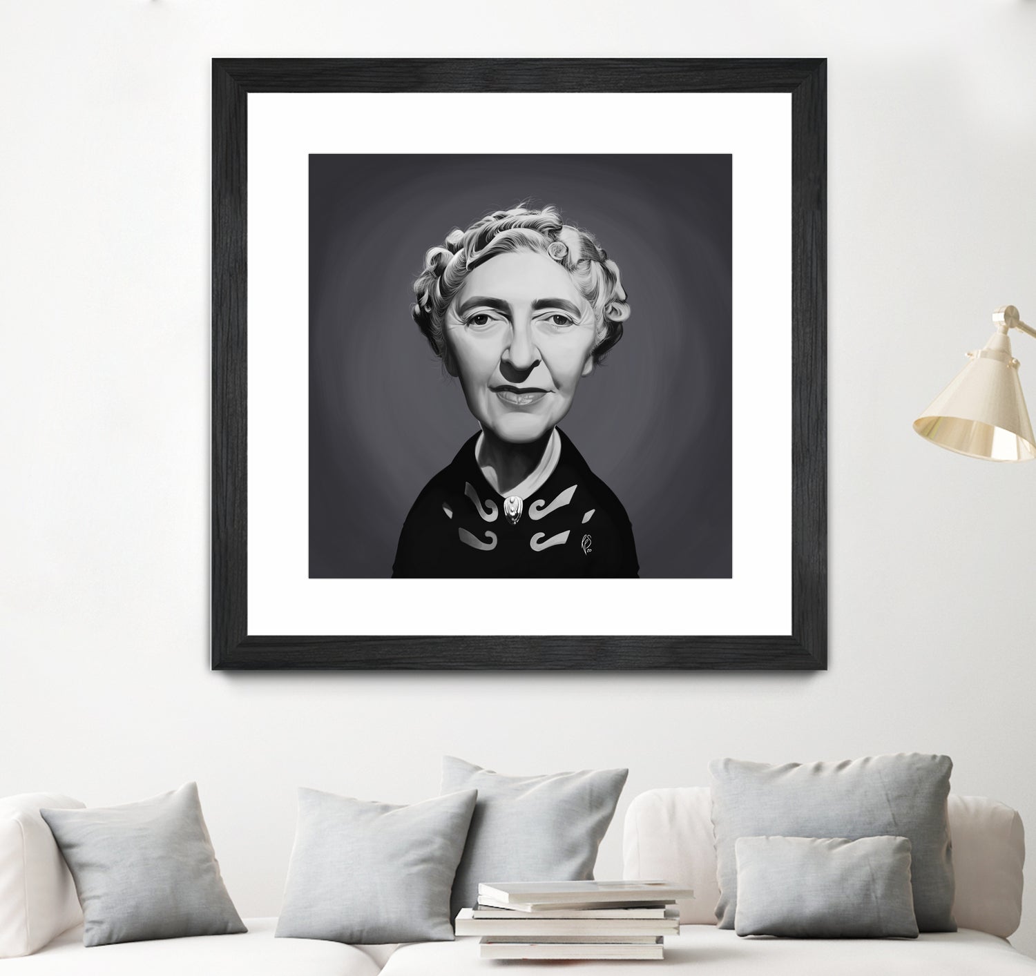 Agatha Christie by Rob Snow on GIANT ART - gray digital painting