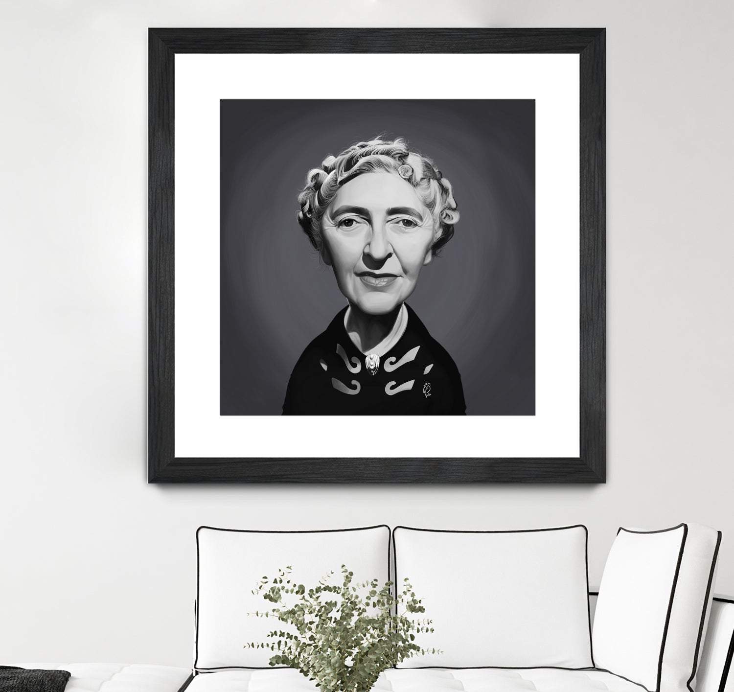 Agatha Christie by Rob Snow on GIANT ART - gray digital painting