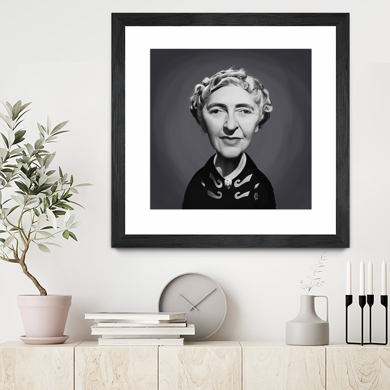 Agatha Christie by Rob Snow on GIANT ART - gray digital painting