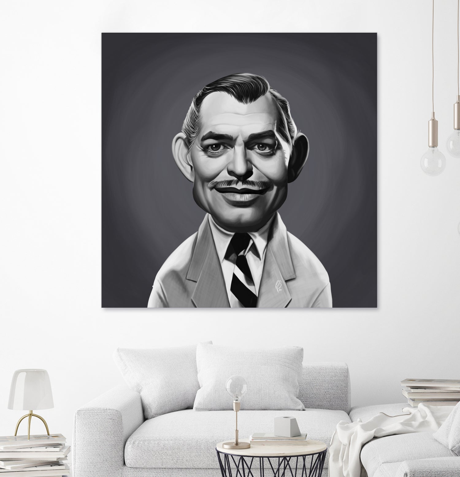 Clark Gable by Rob Snow on GIANT ART - gray digital painting