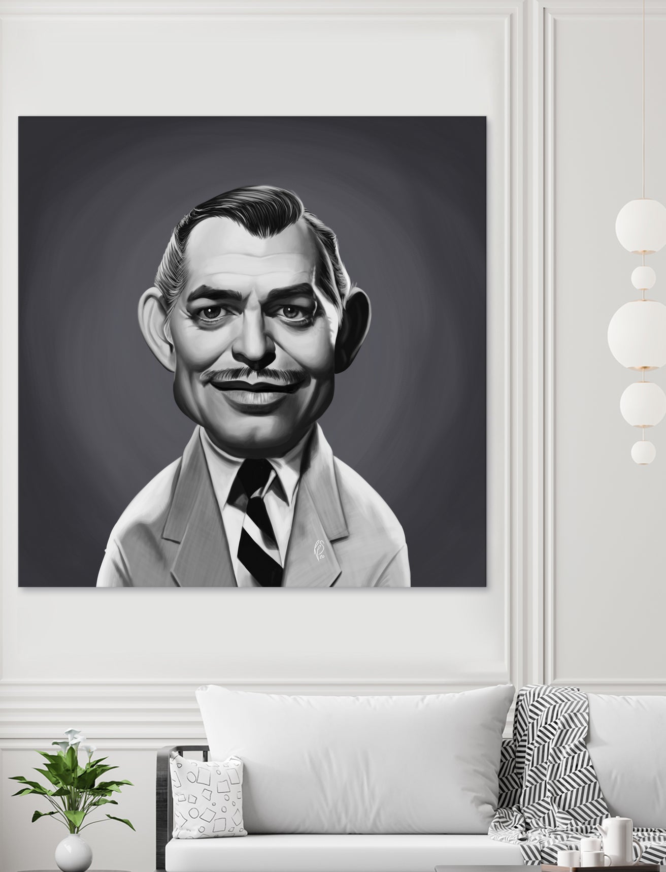 Clark Gable by Rob Snow on GIANT ART - gray digital painting