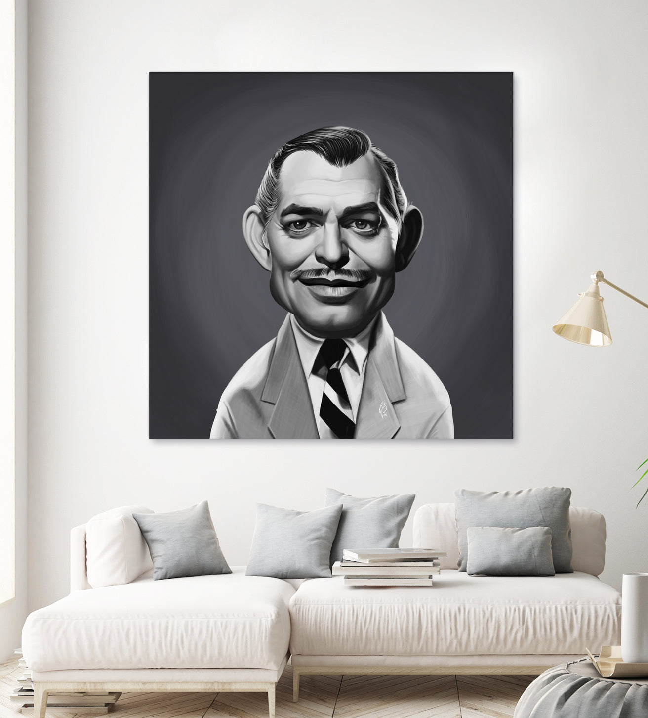 Clark Gable by Rob Snow on GIANT ART - gray digital painting