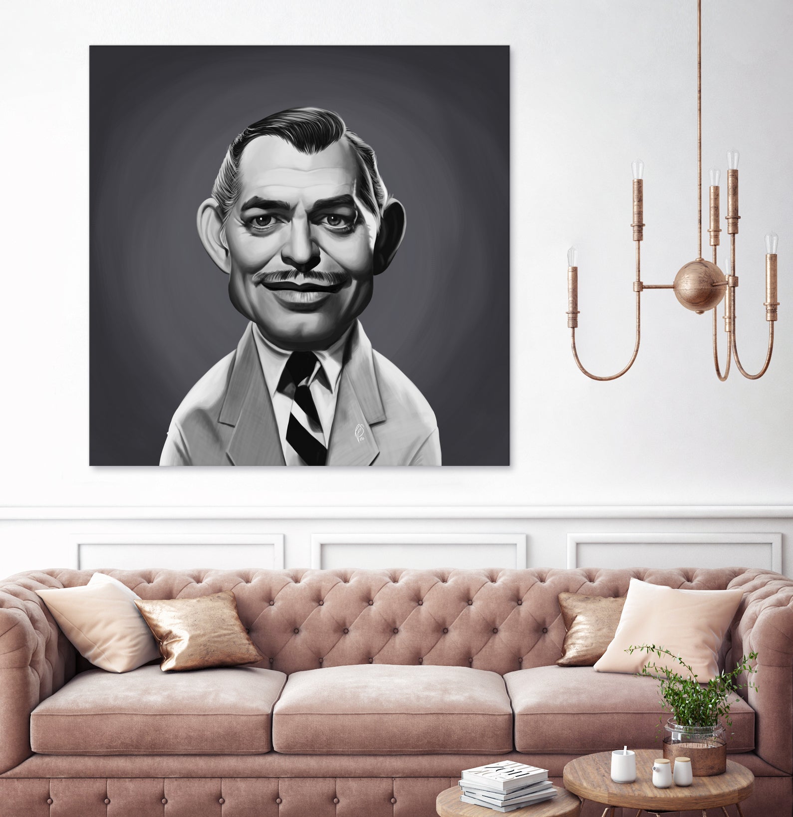 Clark Gable by Rob Snow on GIANT ART - gray digital painting