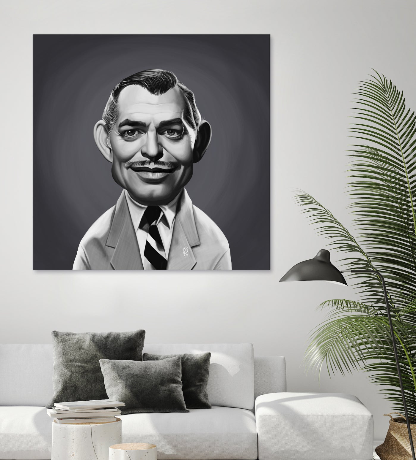 Clark Gable by Rob Snow on GIANT ART - gray digital painting