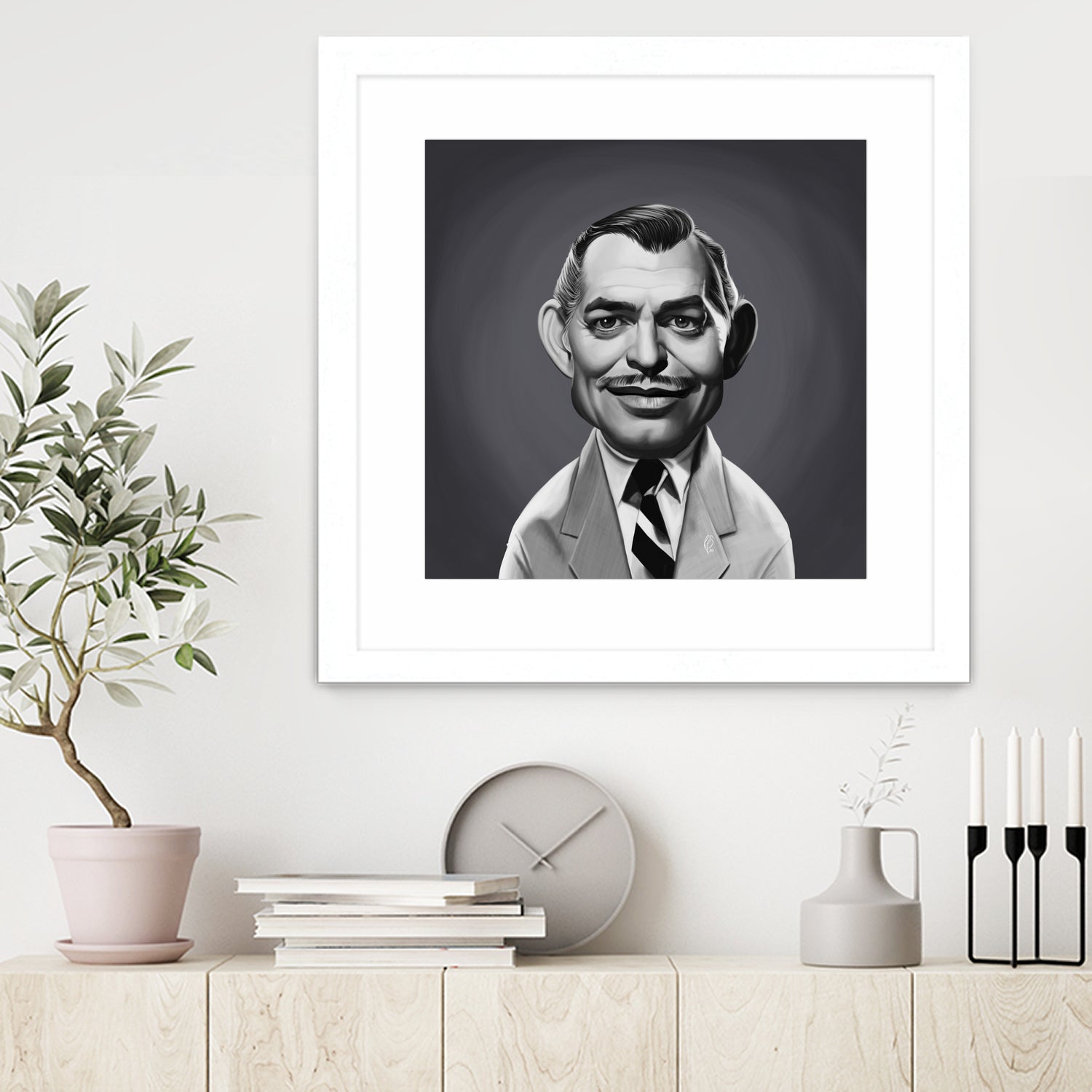 Clark Gable by Rob Snow on GIANT ART - gray digital painting