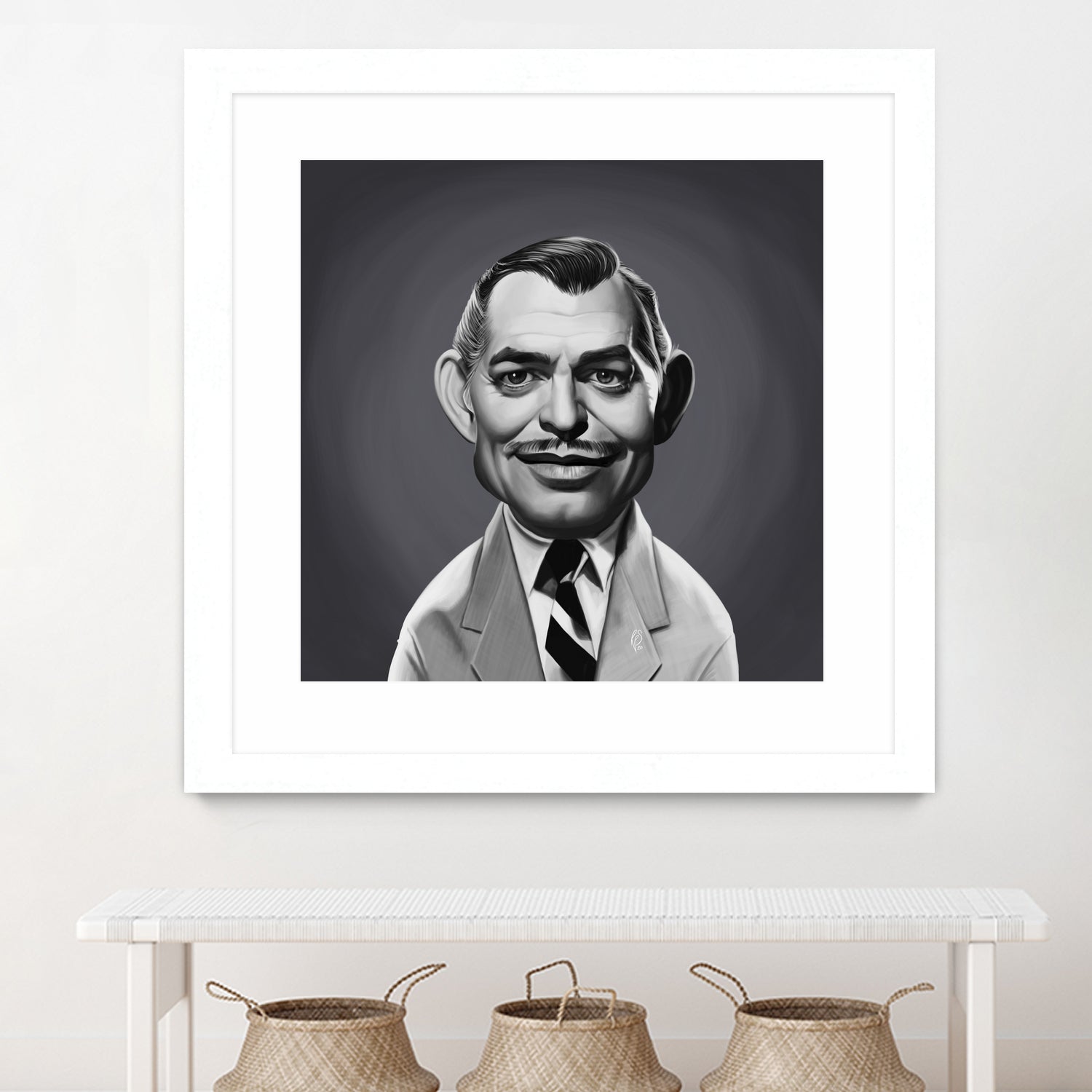 Clark Gable by Rob Snow on GIANT ART - gray digital painting