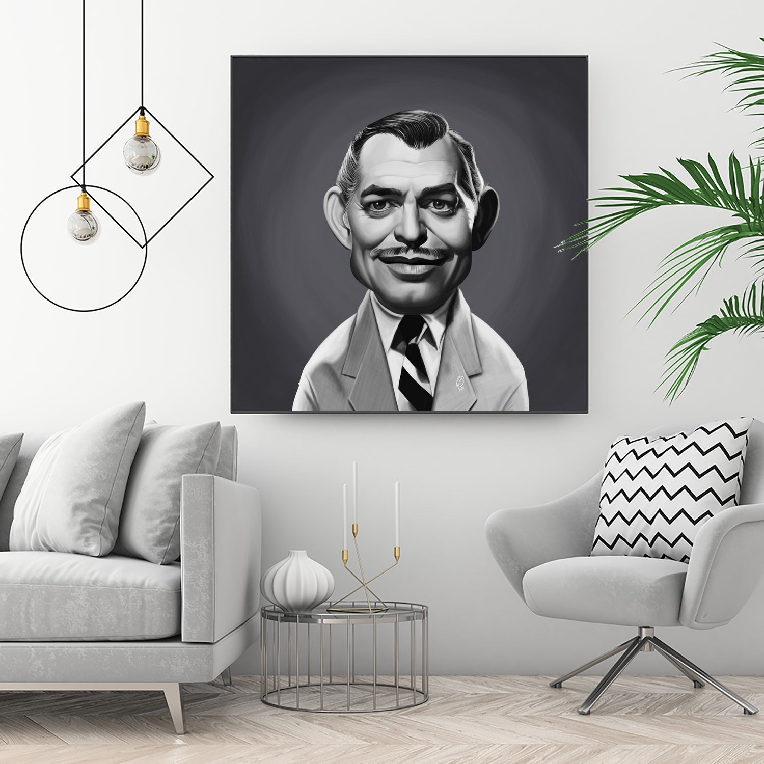 Clark Gable by Rob Snow on GIANT ART - gray digital painting