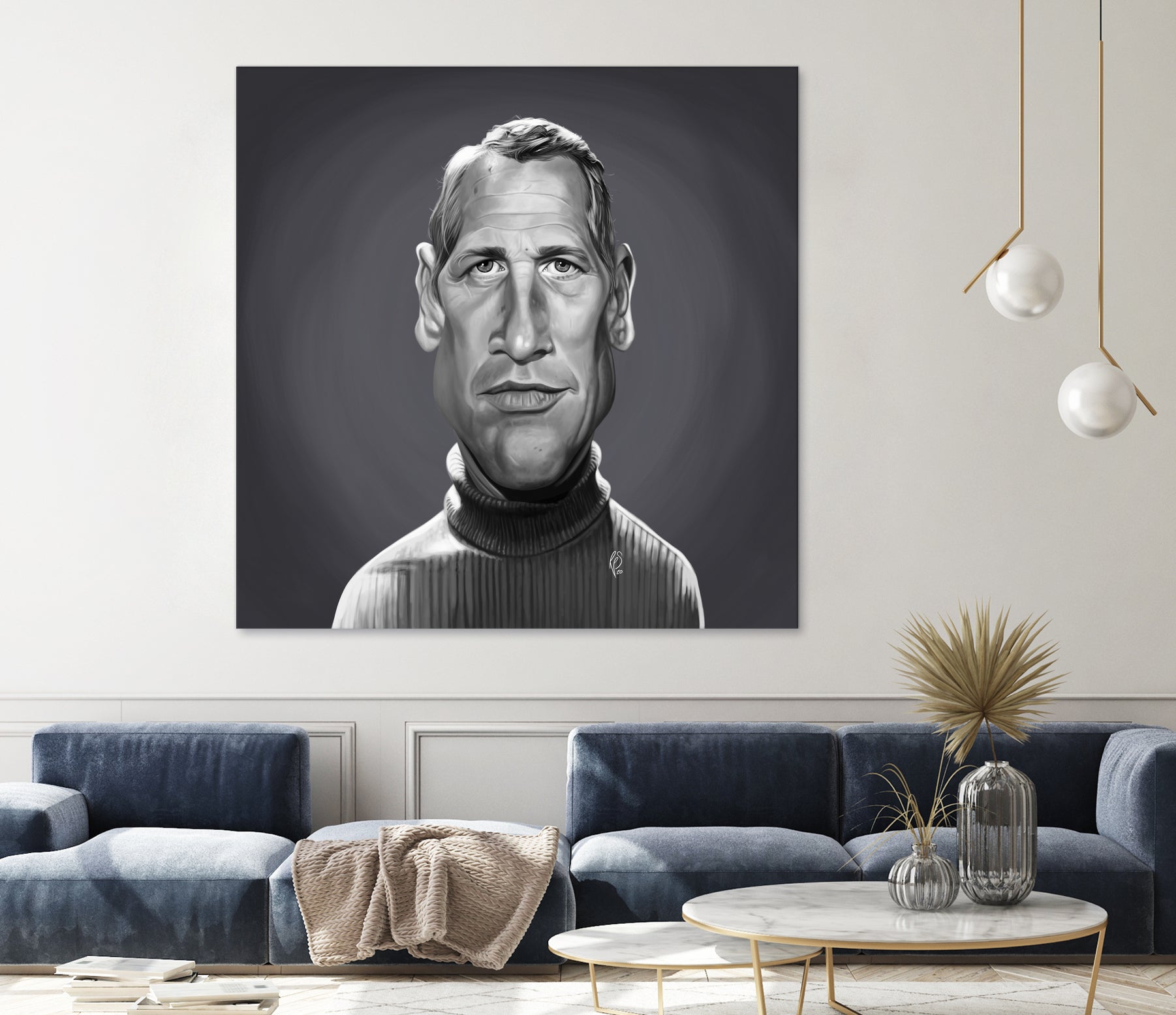 Paul Newman by Rob Snow on GIANT ART - gray digital painting