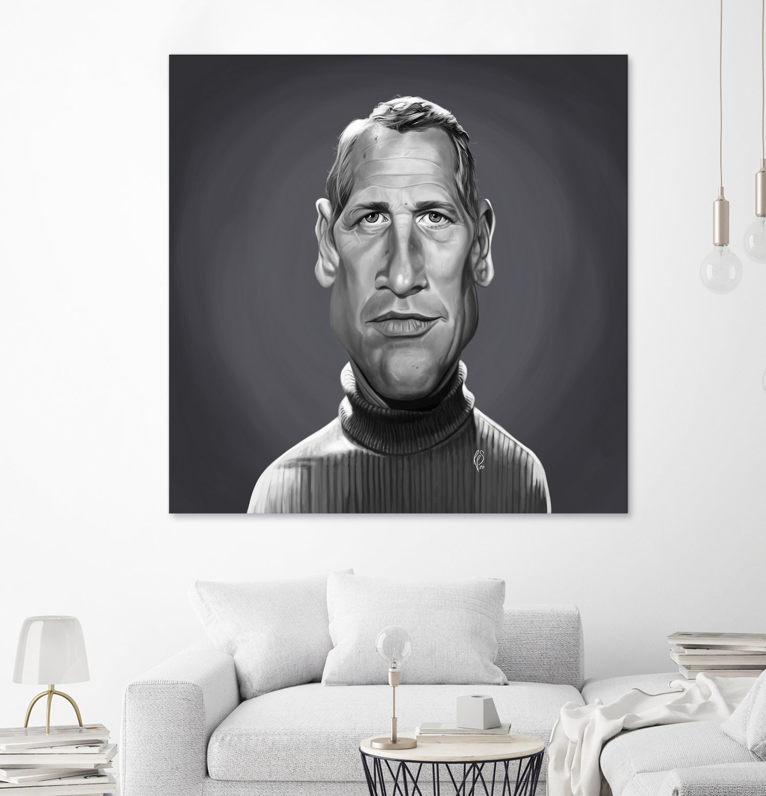 Paul Newman by Rob Snow on GIANT ART - gray digital painting