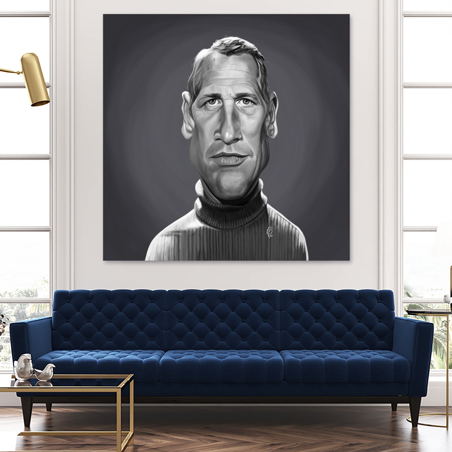 Paul Newman by Rob Snow on GIANT ART - gray digital painting