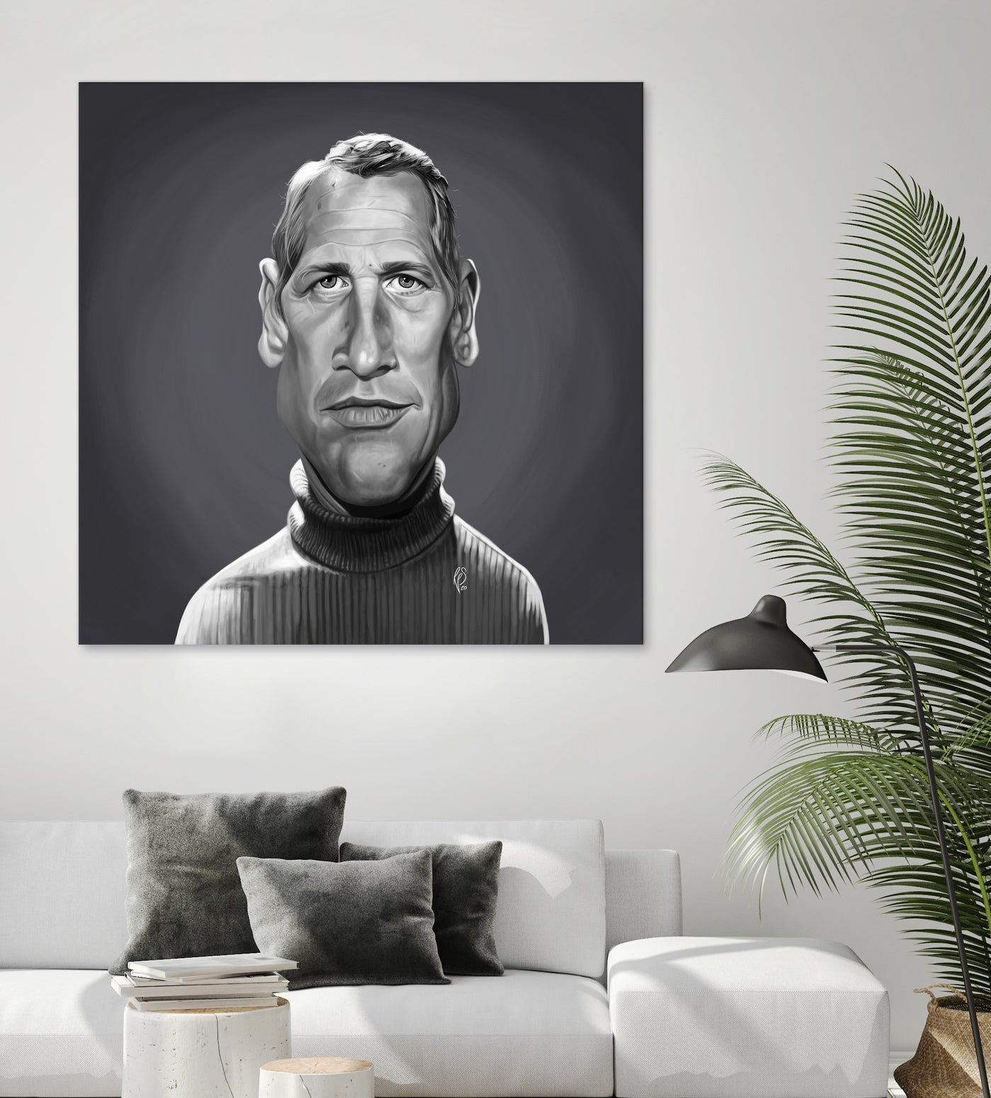 Paul Newman by Rob Snow on GIANT ART - gray digital painting