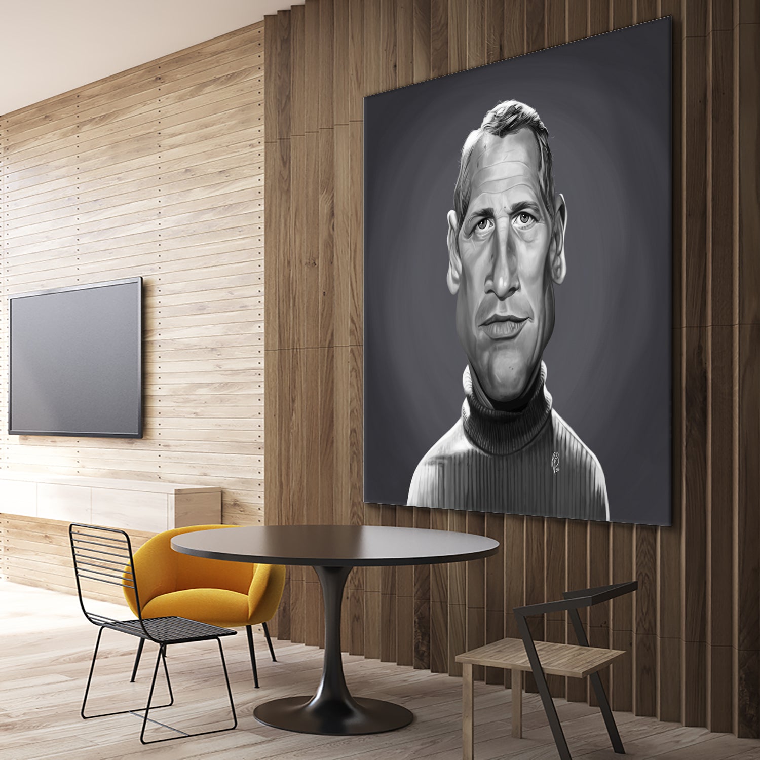 Paul Newman by Rob Snow on GIANT ART - gray digital painting