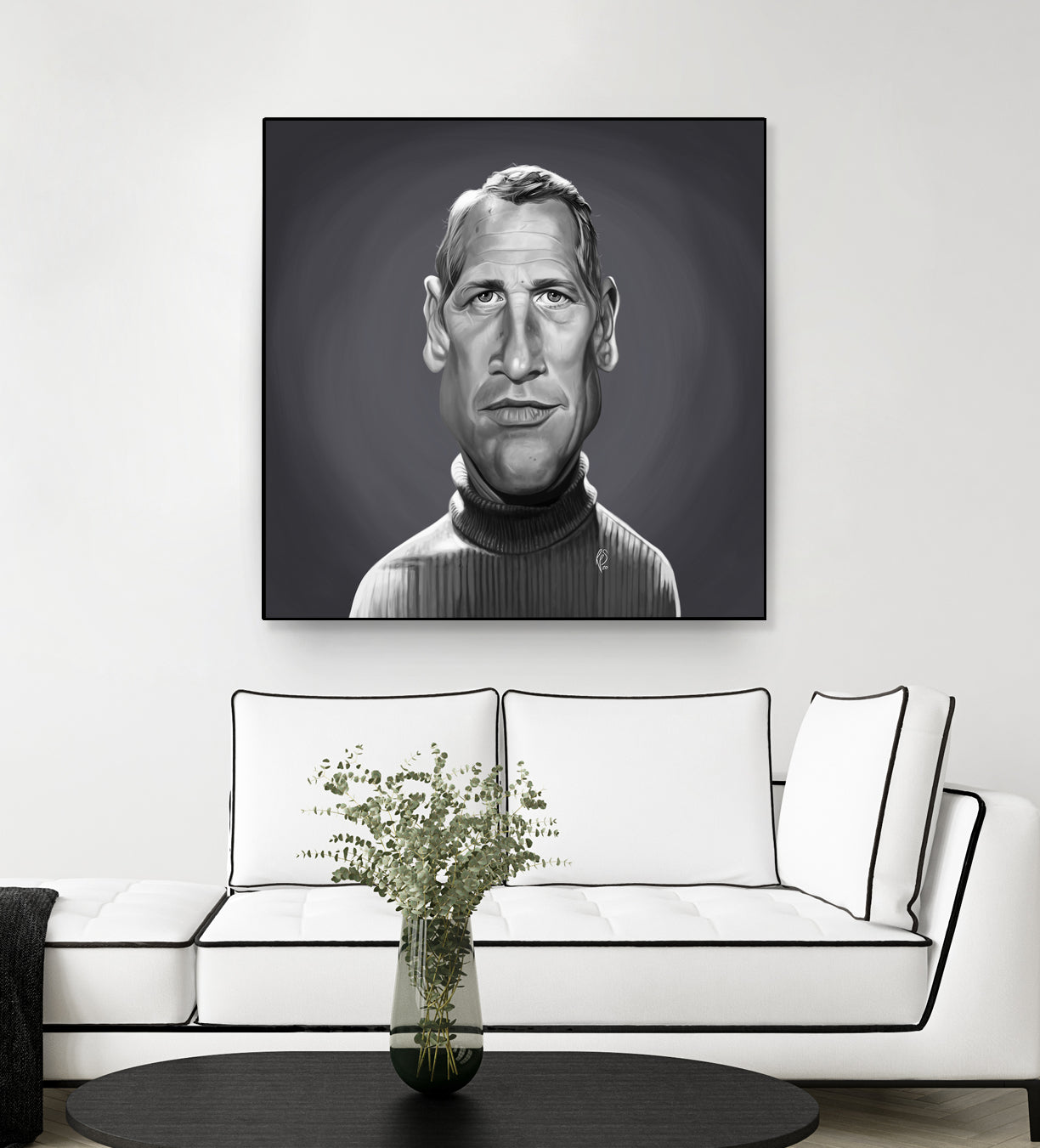 Paul Newman by Rob Snow on GIANT ART - gray digital painting