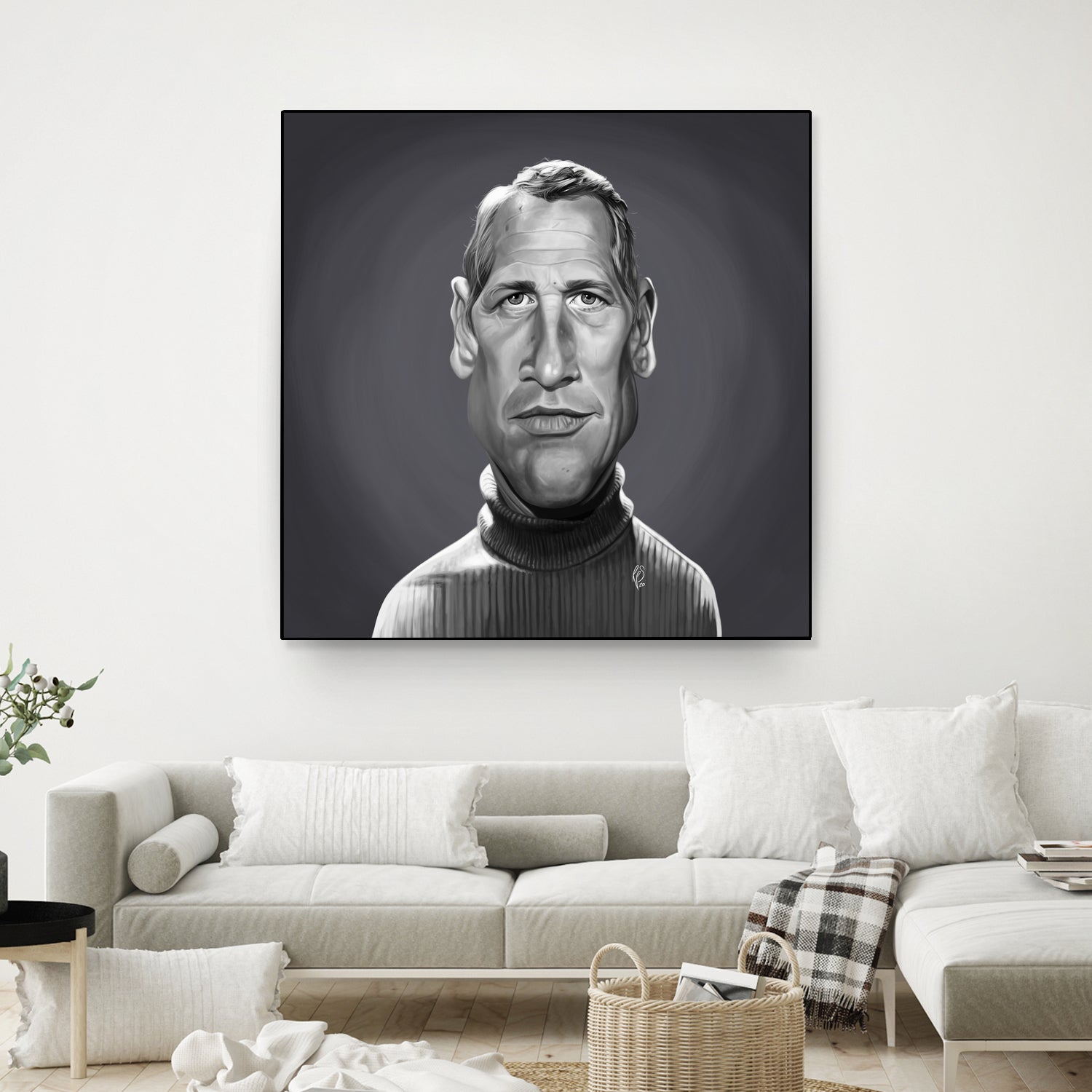 Paul Newman by Rob Snow on GIANT ART - gray digital painting