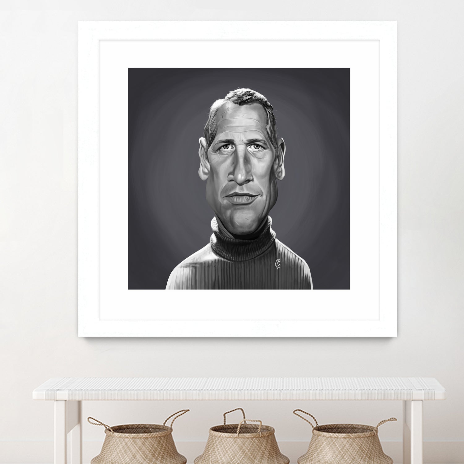 Paul Newman by Rob Snow on GIANT ART - gray digital painting