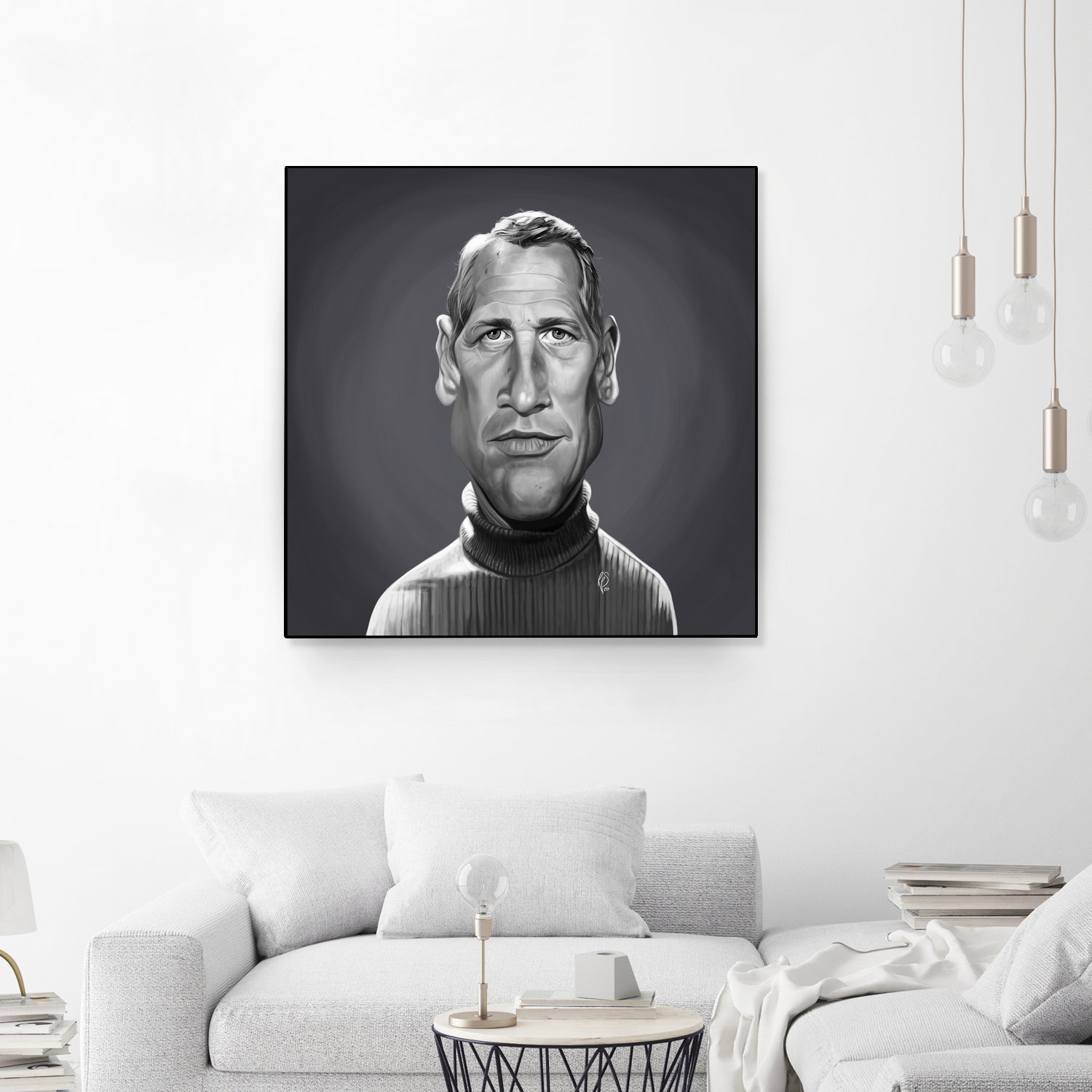 Paul Newman by Rob Snow on GIANT ART - gray digital painting