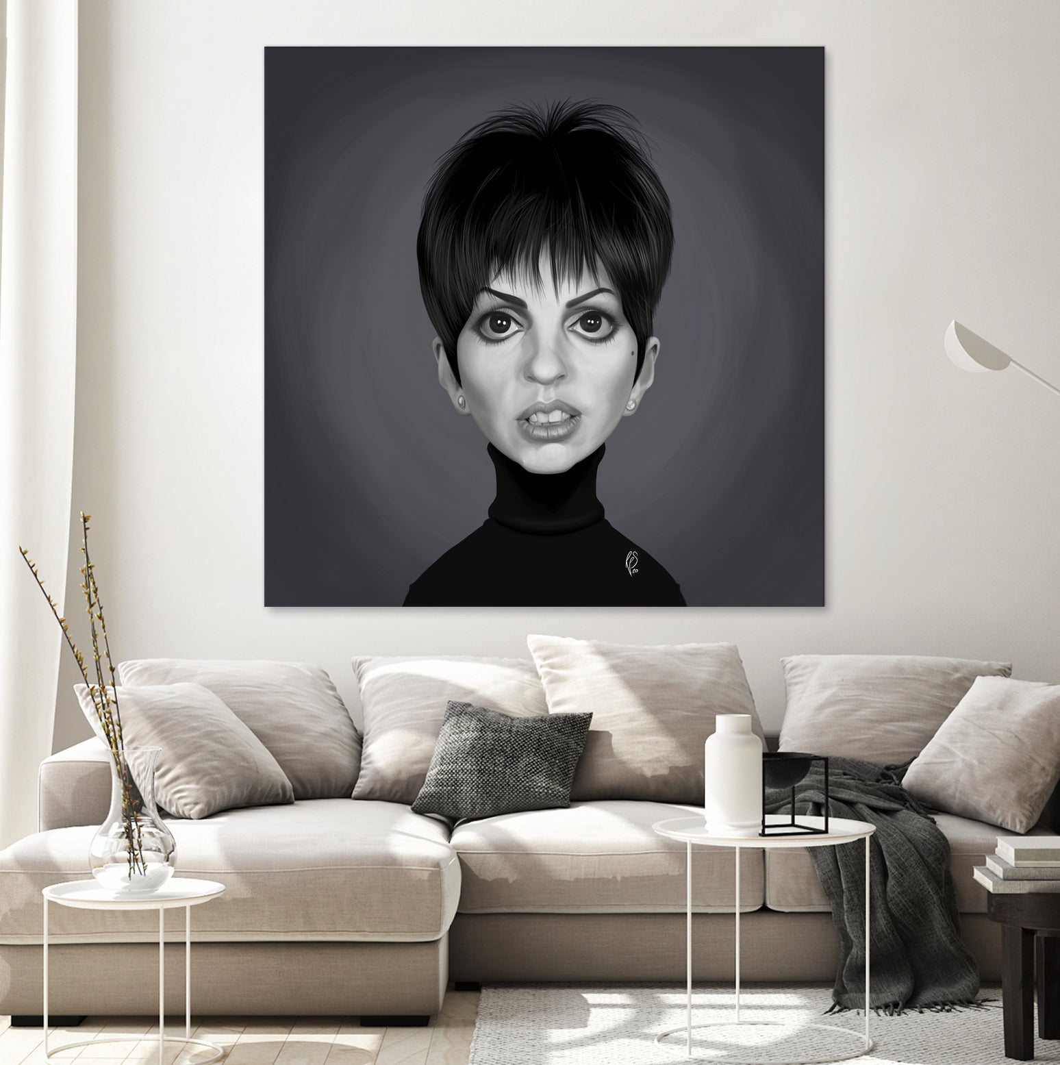 Liza Minnelli by Rob Snow on GIANT ART - gray digital painting