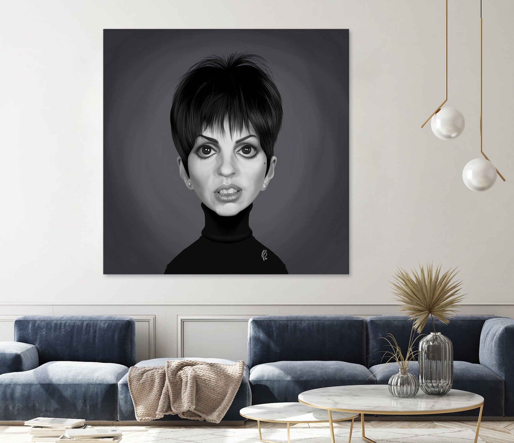 Liza Minnelli by Rob Snow on GIANT ART - gray digital painting